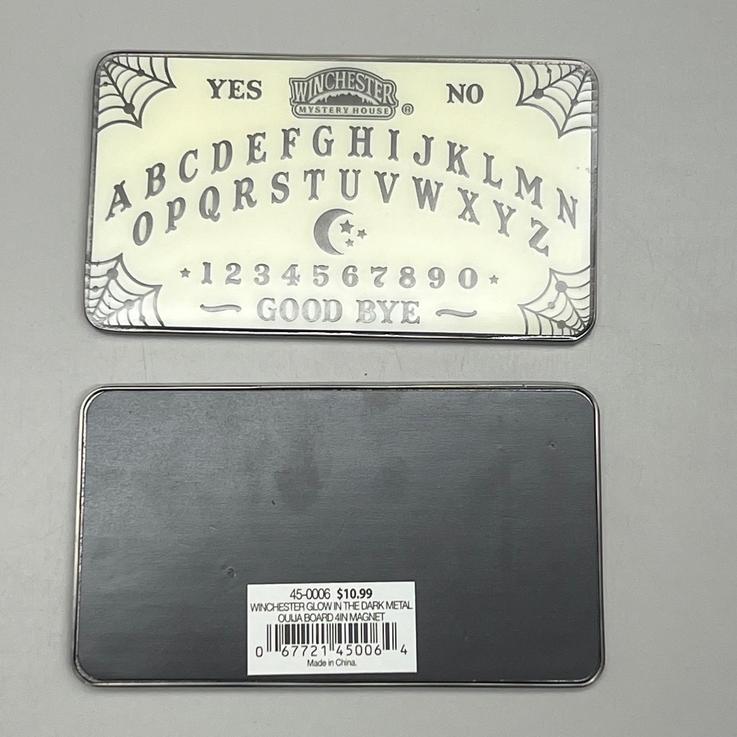 WINCHESTER MYSTERY HOUSE (2 PACK) 4in Ouija Board Glow in The Dark Metal Magnet 45-0006
