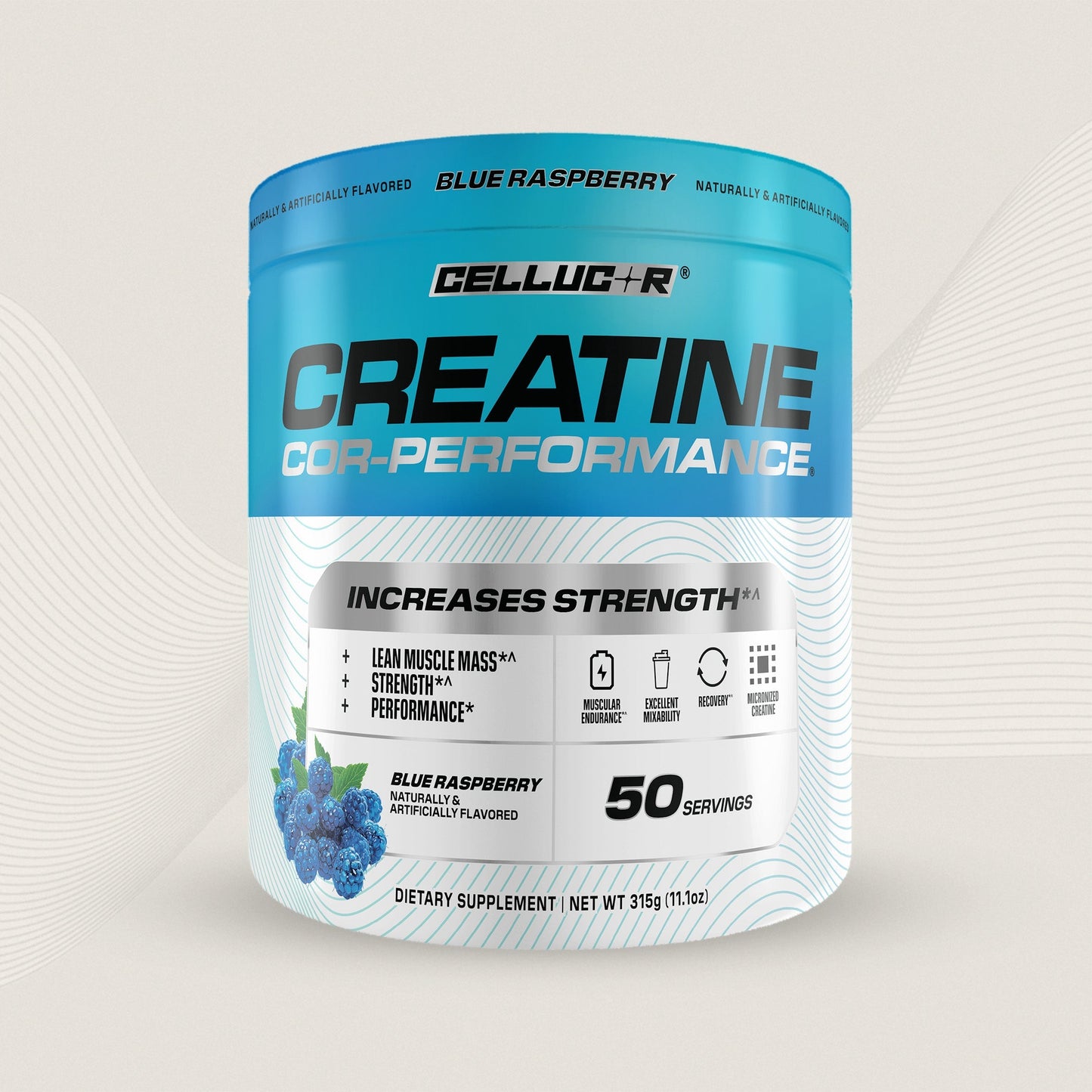Cellucor COR-Performance Creatine Powder, Blue Razz, 50 Servings