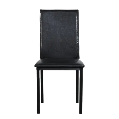 Style Loft Collection 5-Piece Black Marble-Top Metal Dining Set