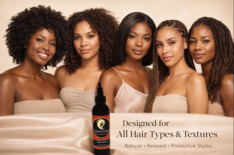 Liquid Gold Hair Growth Oil –  Strengthens, Nourishes and Supports Thicker Fuller Hair - Sulfur Infusion