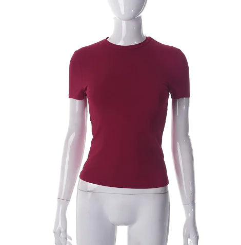 Style Loft Collection Vibin' In Durban Solid Color Cropped T-Shirt