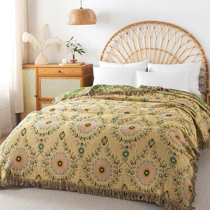 Style Loft Collection Comfy Cotton Tassel Throw Blanket