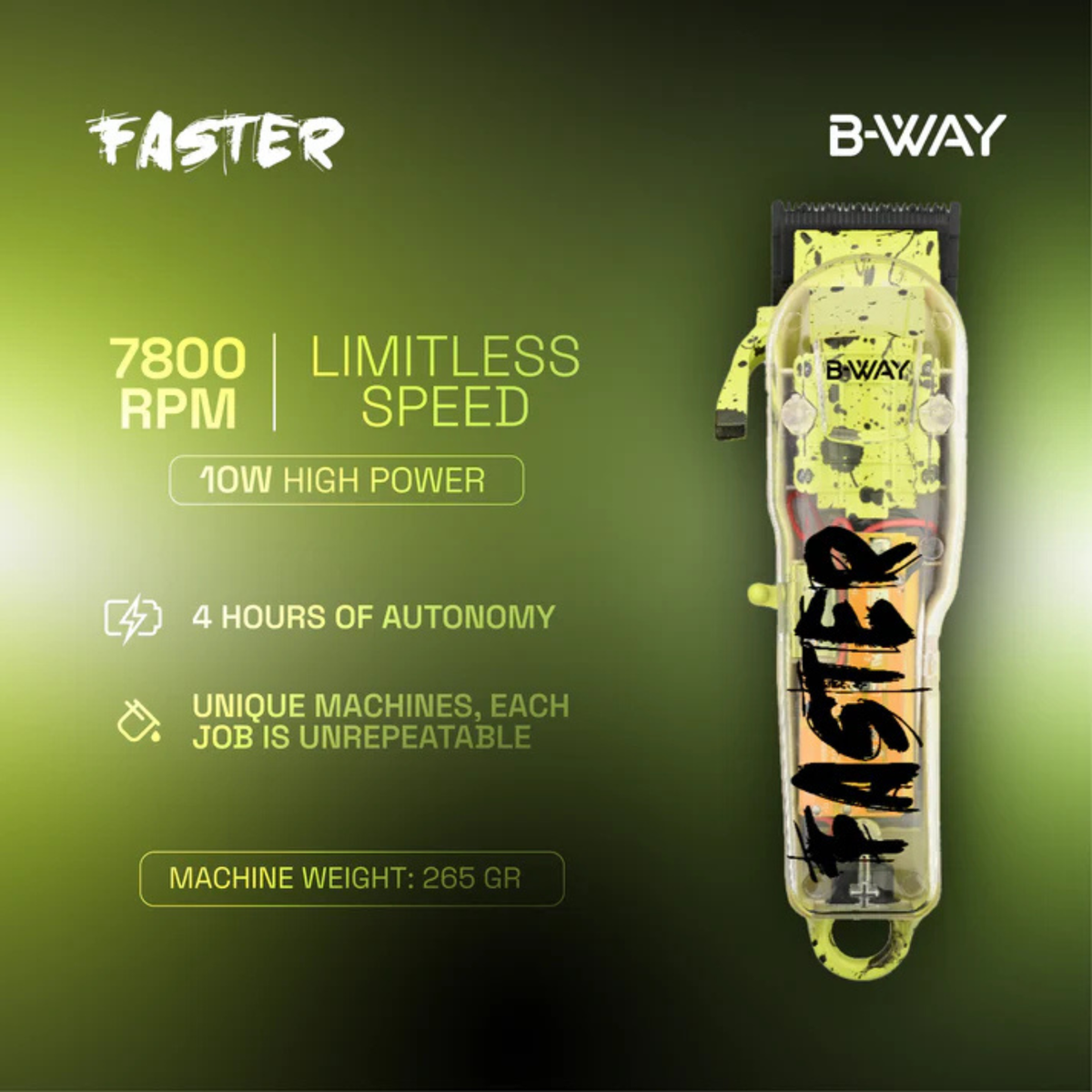 B-WAY Professional Barber Kit – Cordless Hair Clipper & Trimmer Set – Faster Clipper + Golden Gate Precision Trimmer for Fades, Haircuts, Edge-Ups, Beard Detailing & Outlining