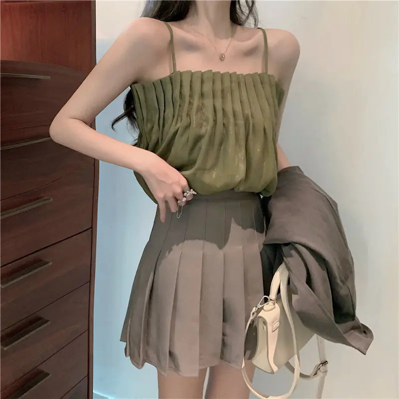 Style Loft Collection Off-Shoulder Pleated Top