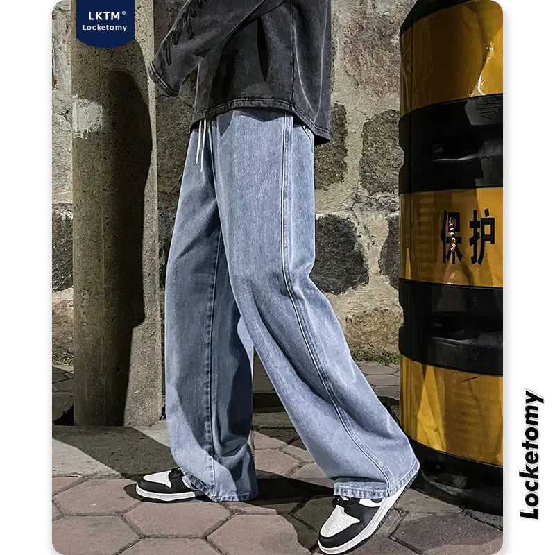 Style Loft Collection Like It Or Love It Loose Fit Denim Wide-Leg Pants