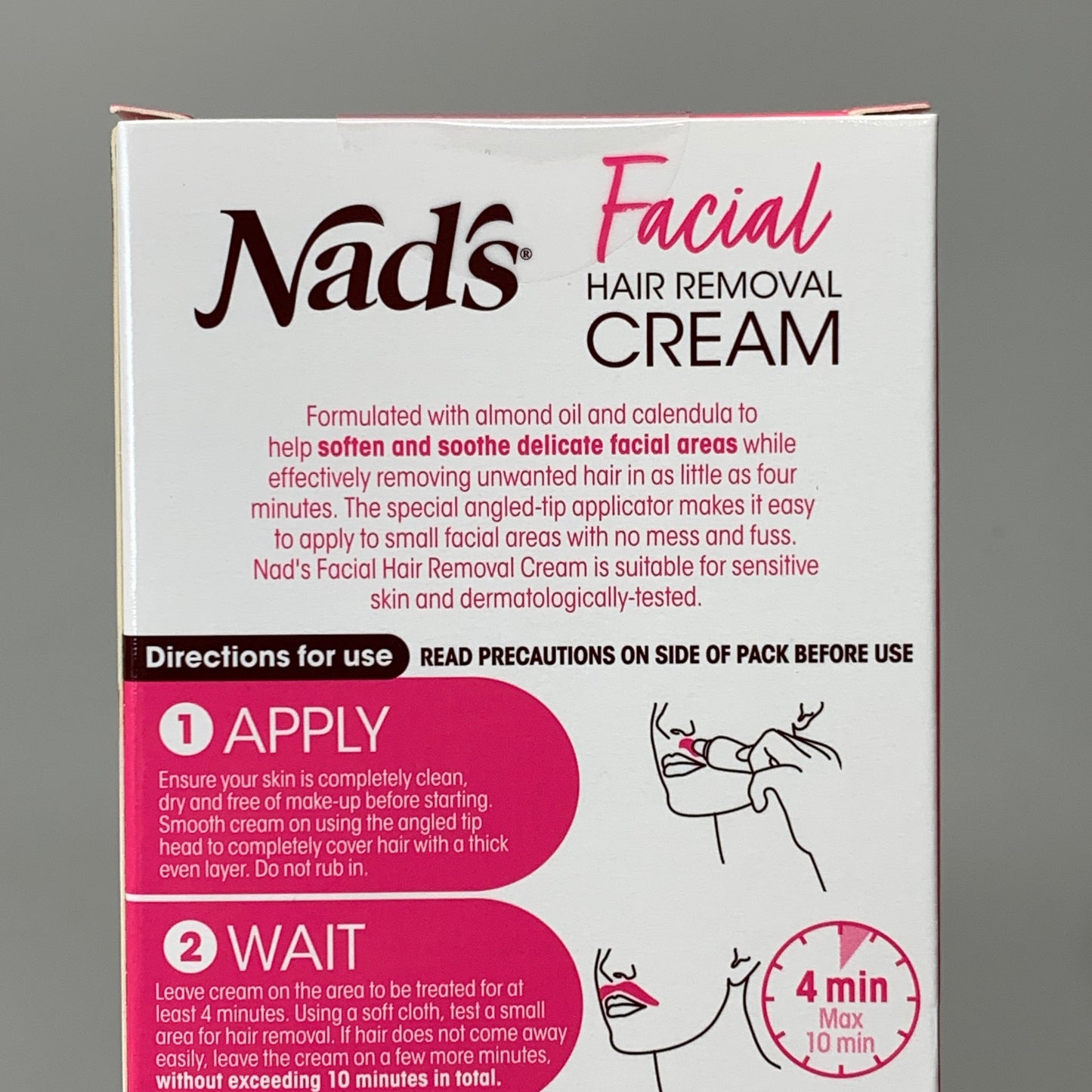 NADS 3 PK Facial Hair Removal Cream Soothing Calendula and Almond Oil 0.99oz 4446EN06