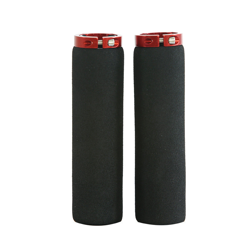 Bicycle Sponge Handle Cover Unilateral Bilateral Locking Mountain Bike Grip Non-Slip Sweat-Absorbing Foam Cotton Handle Gloves