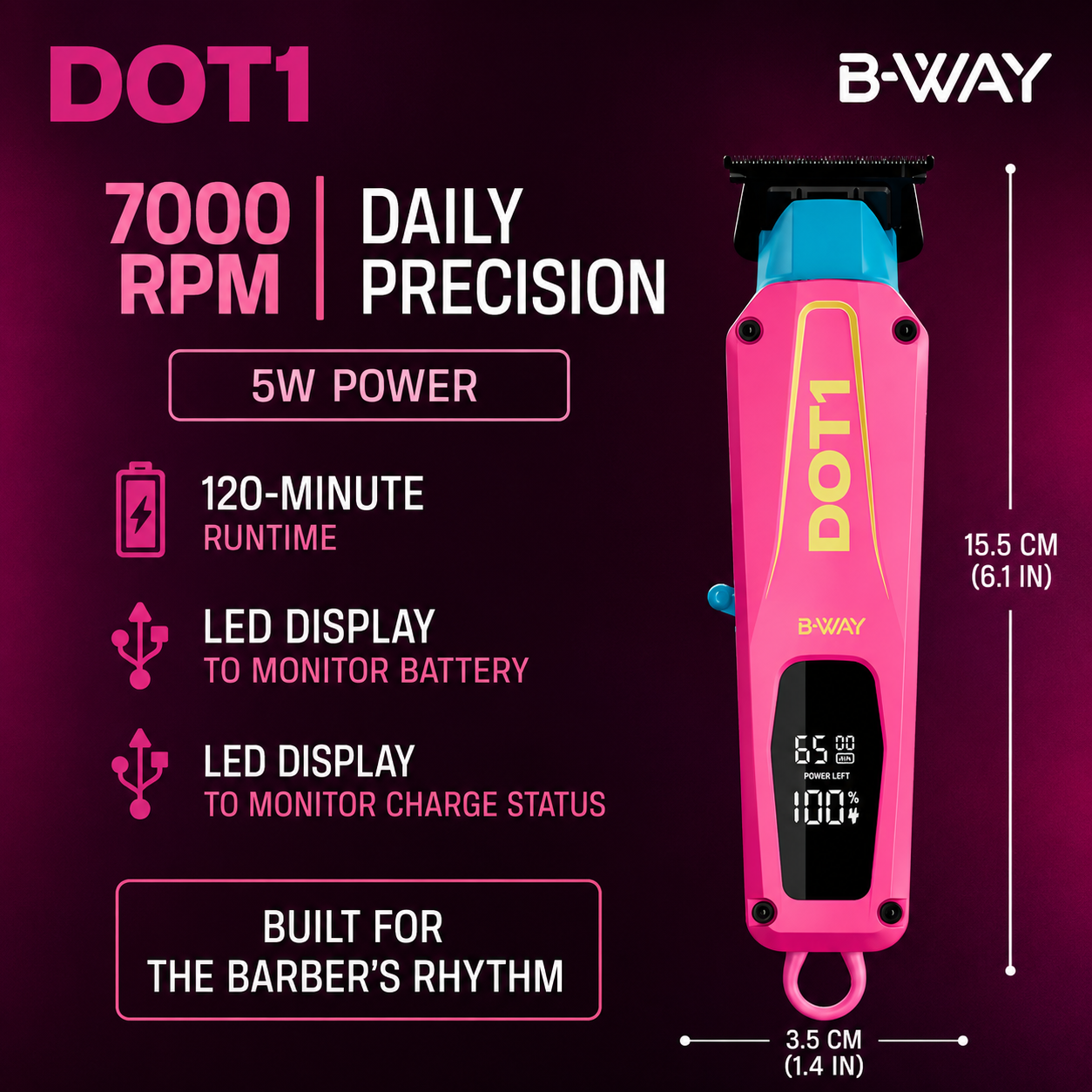 B-Way Trimmer Dot1 Pink