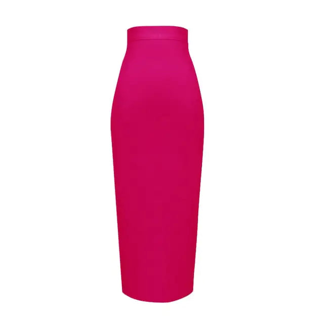 Elegant High Waist Mid-Length Bandage Skirt