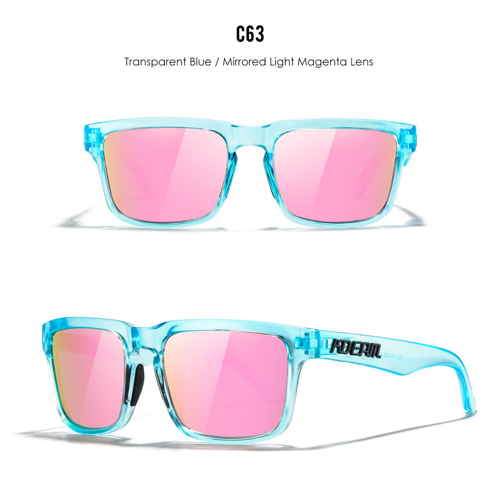 Classic polarized sunglasses for men and women ultra light driving glasses colorful real film sunglasses