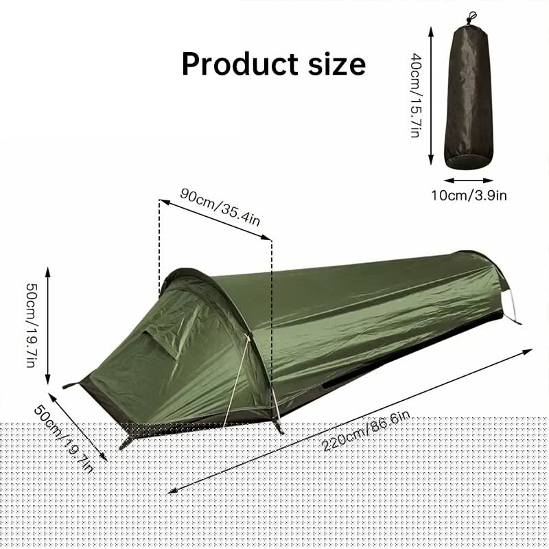 Lightweight single - person camping tent, outdoor camping sleeping bag, hiking travel gear, 2025 novelty
