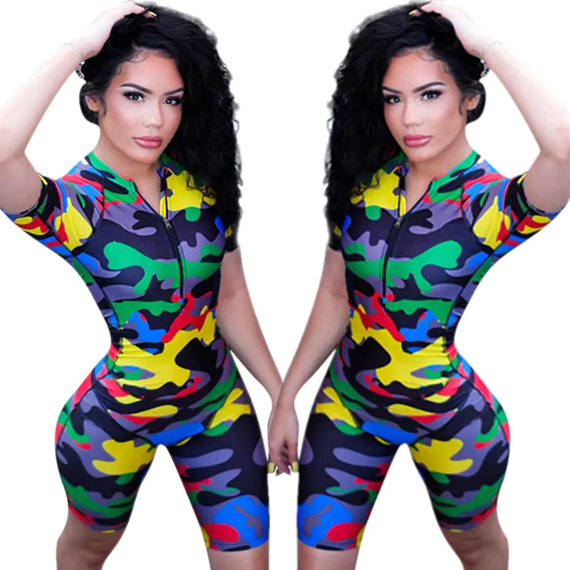 Stye Loft Collection Beline Camo Bodysuit