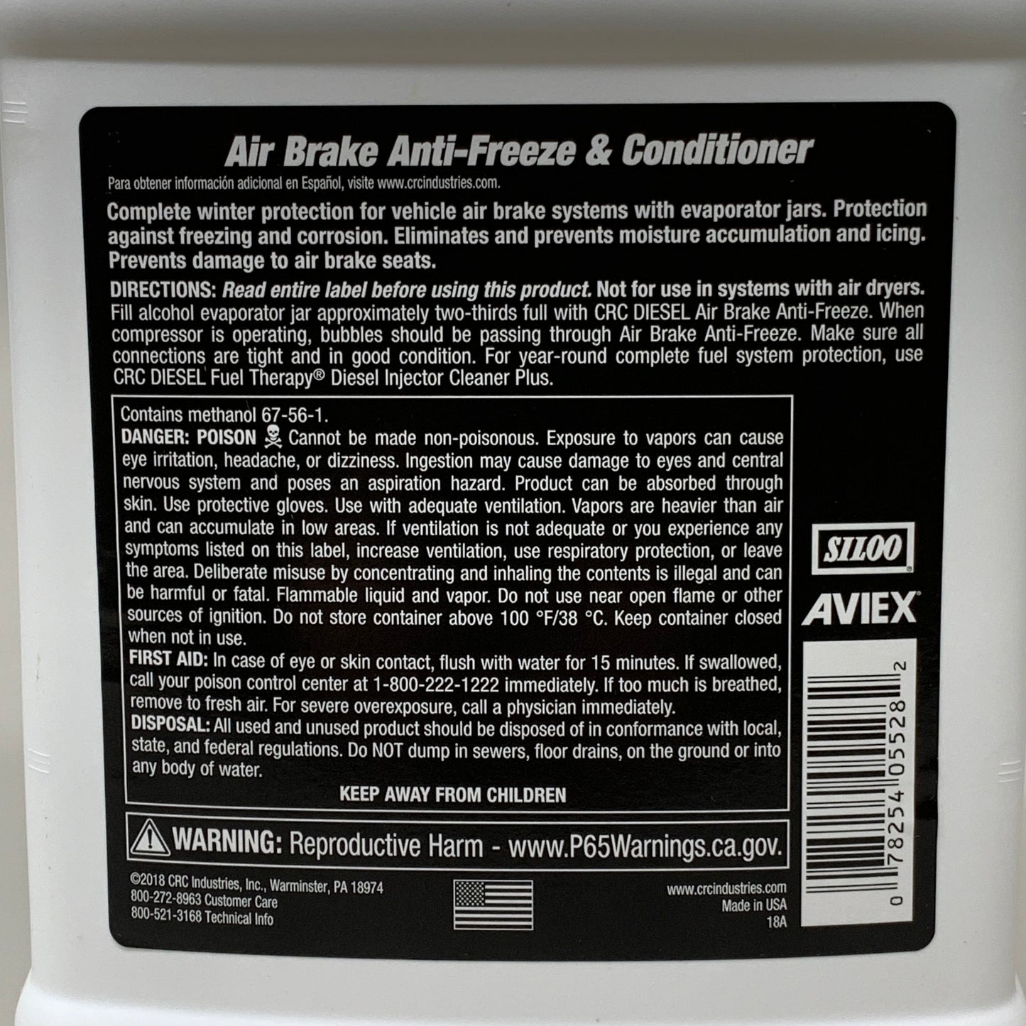 CRC Diesel Air Brake Anti-Freeze & Conditioner Winter Protection 1 Gallon 1003820