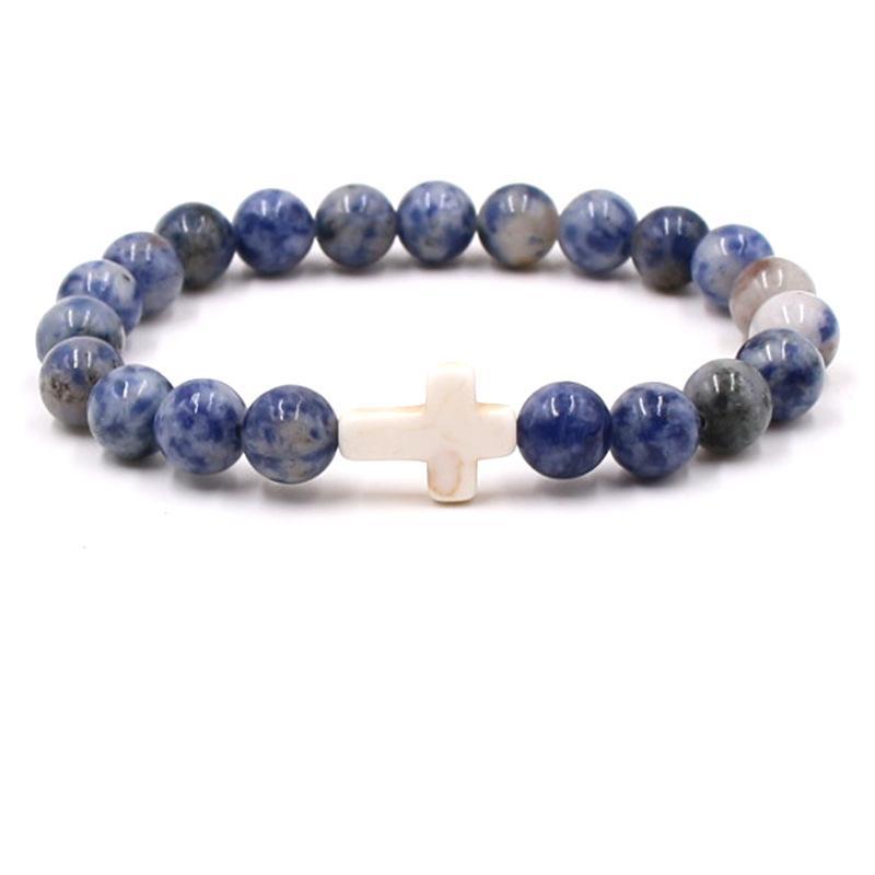 Fashion bead jewelry cross bracelet