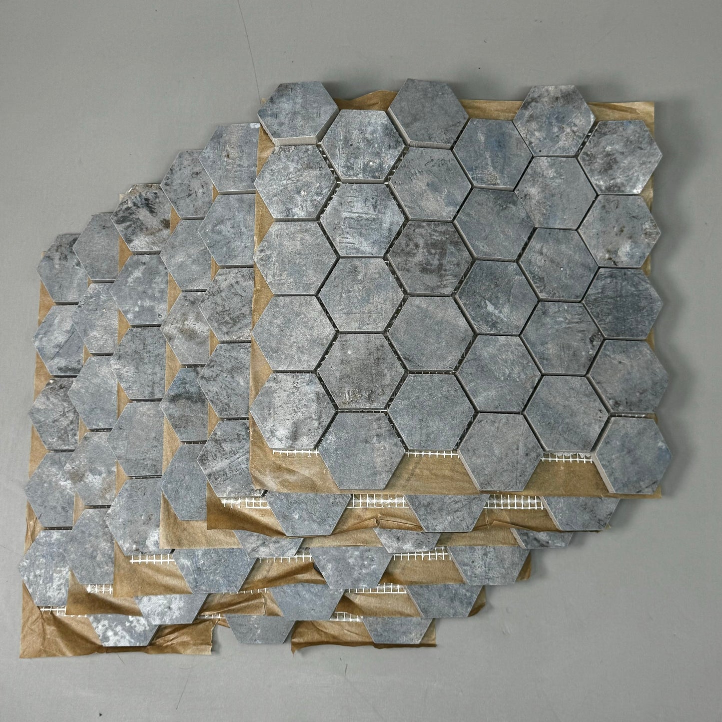LA FABBRICA ESAG (6 SHEETS) Ocean Blue 5cmX5cm Hexagon Tile 28X29 Sheets 156336