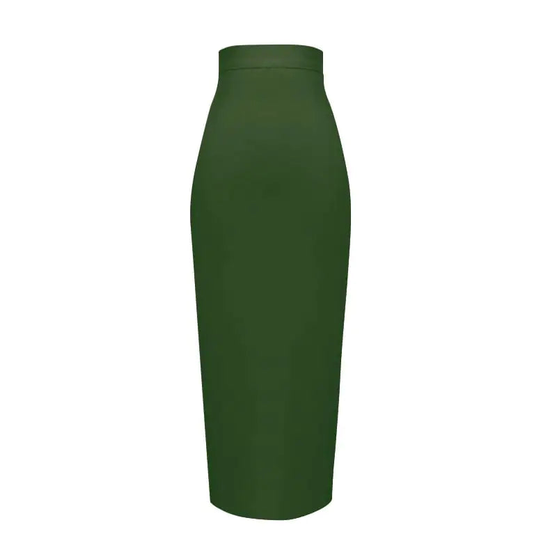 Elegant High Waist Mid-Length Bandage Skirt