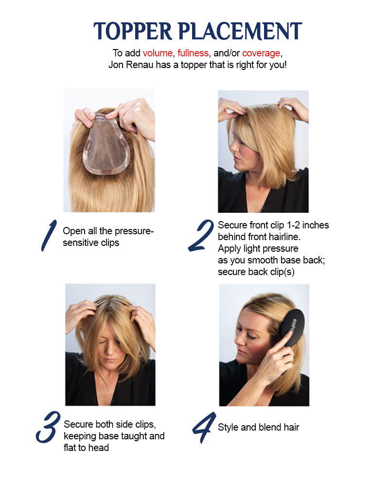 EasiPart HH XL 18 inch | Remy Human Hair Clip-in Crown Volumizer Topper by Jon Renau