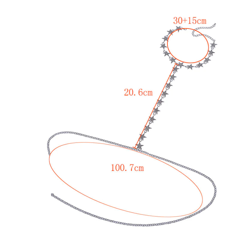 Style Loft Collection I'm A Star Body Chain
