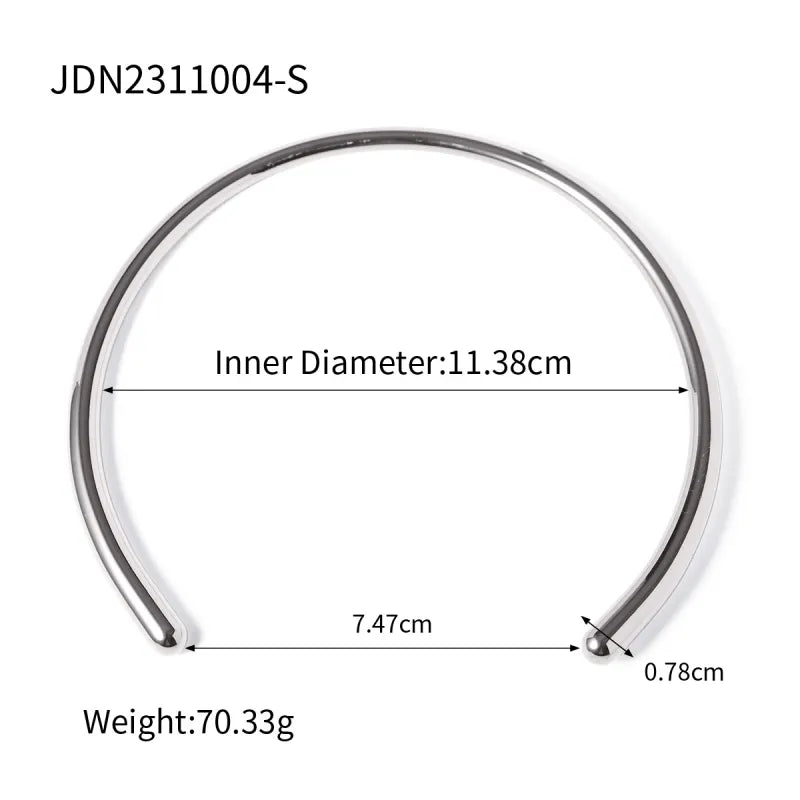Glossy Collar Neck Ring Necklace