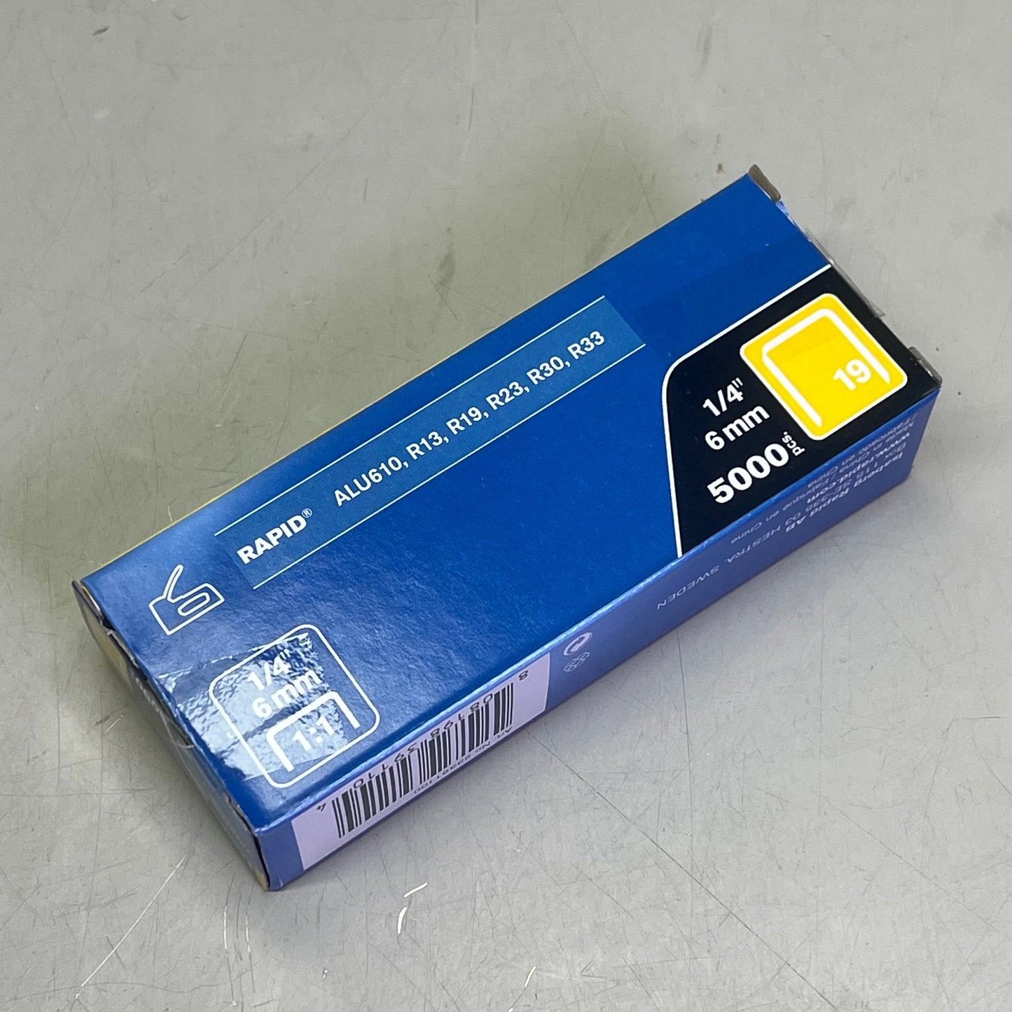 ZA@ RAPID (5 PACK, 5000 EACH) High Performance Staples 1/4" 6mm Silver 23391100