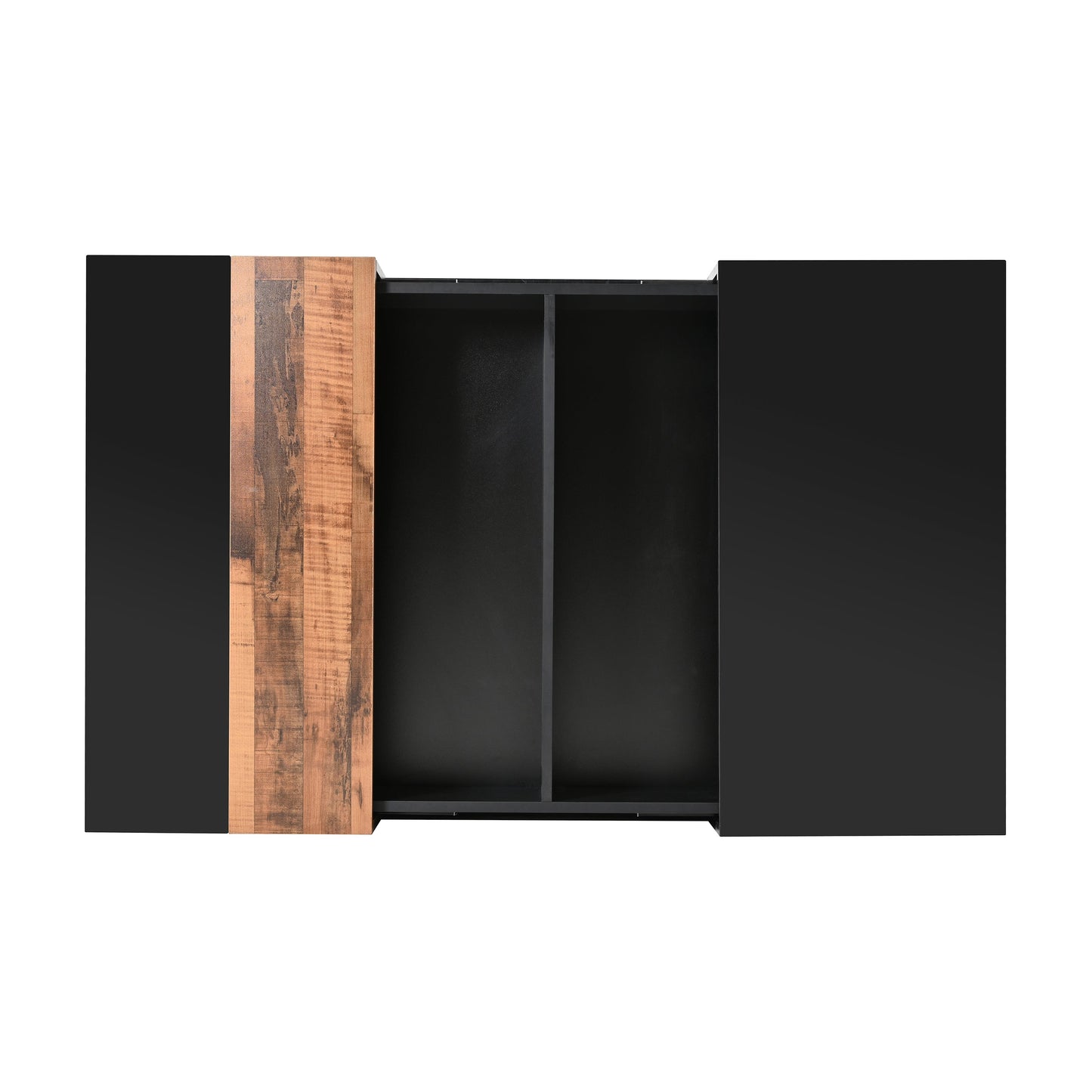 ON-TRANS 31.4 inches x 31.4 inches with sliding tabletop, high gloss center table, hidden storage room black