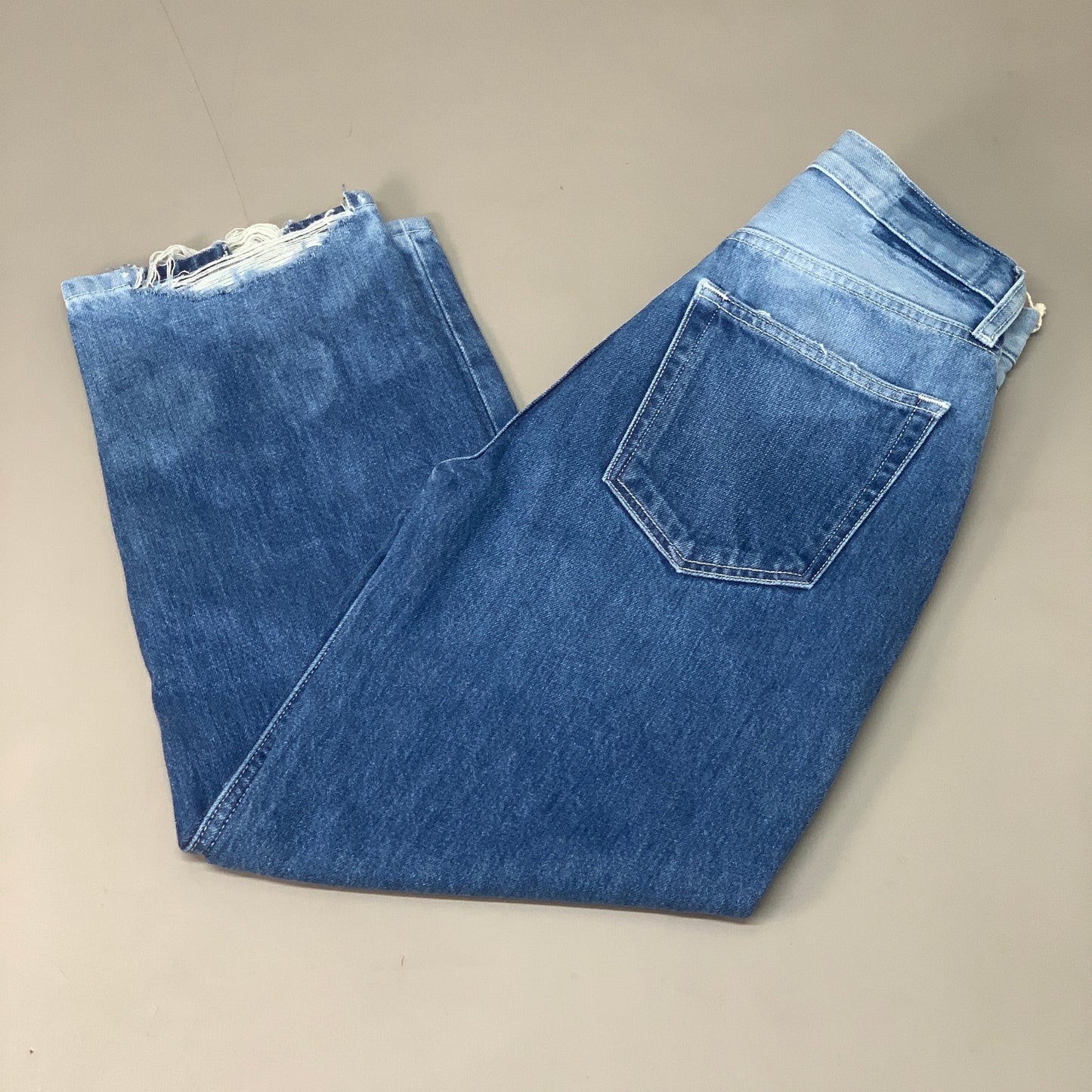 ETICA Tyler Vintage Straight Crop Jeans 100% Cotton Shipwreck Size 24 EW178114A