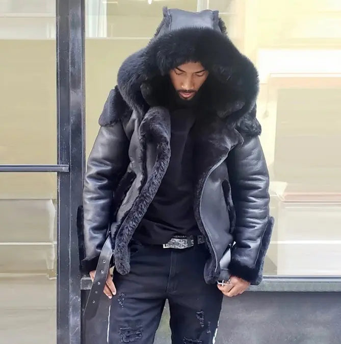 Style Loft Collection LoftStyleElite Sam Brown & Co. Lhasa Vegan Shearling Hooded Jacket