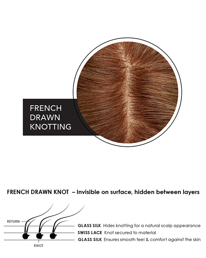 EasiPart French 8 inch (Exclusive) | Monofilament Remy Human Hair Topper by Jon Renau