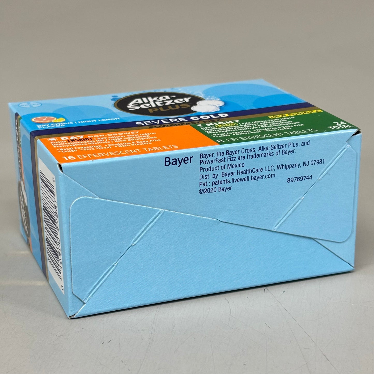 ZA@ ALKA-SELTSER PLUS (2 PACK, 24 TABLETS EACH) Severe Cold 16 Day + 8 Night Tabs BB 03/26 C