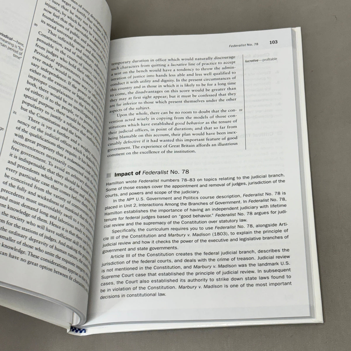 AMERICAN GOVERNMENT Foundational Documents & Court Cases AP Course Hardback