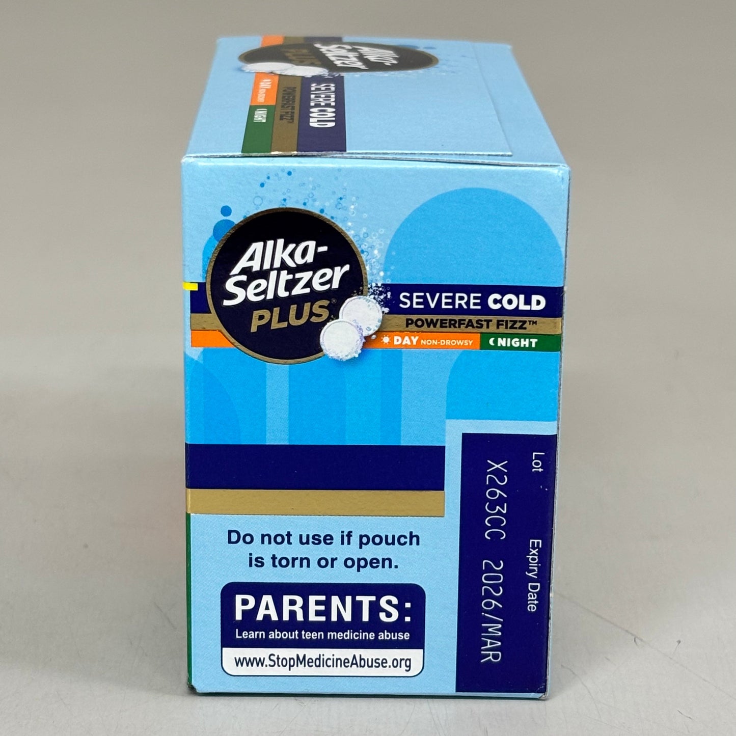 ZA@ ALKA-SELTSER PLUS (2 PACK, 24 TABLETS EACH) Severe Cold 16 Day + 8 Night Tabs BB 03/26 H