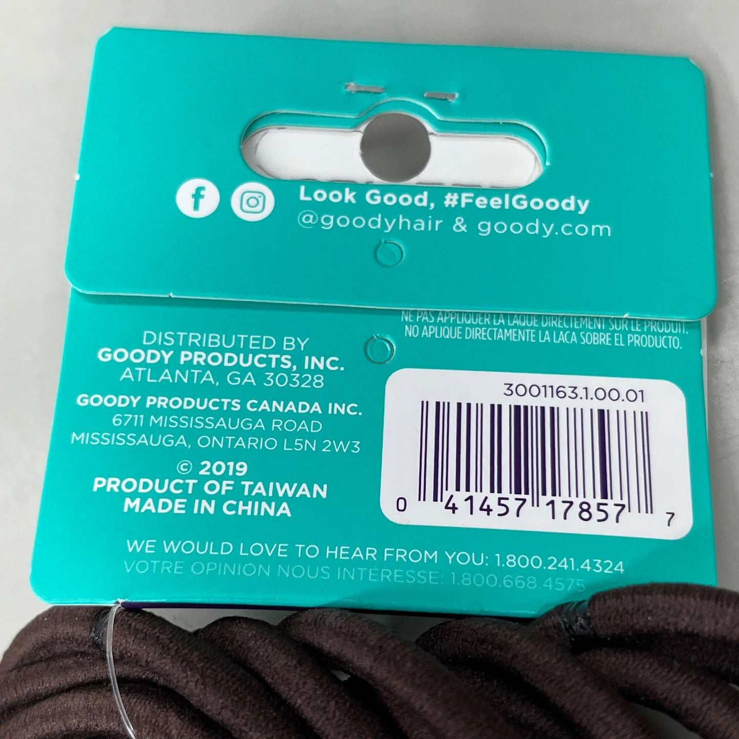 GOODY 3 Sets of 15! Super Stretch Elastic for Natural/Thick Hair 45 CT Brown 3001163 (New)