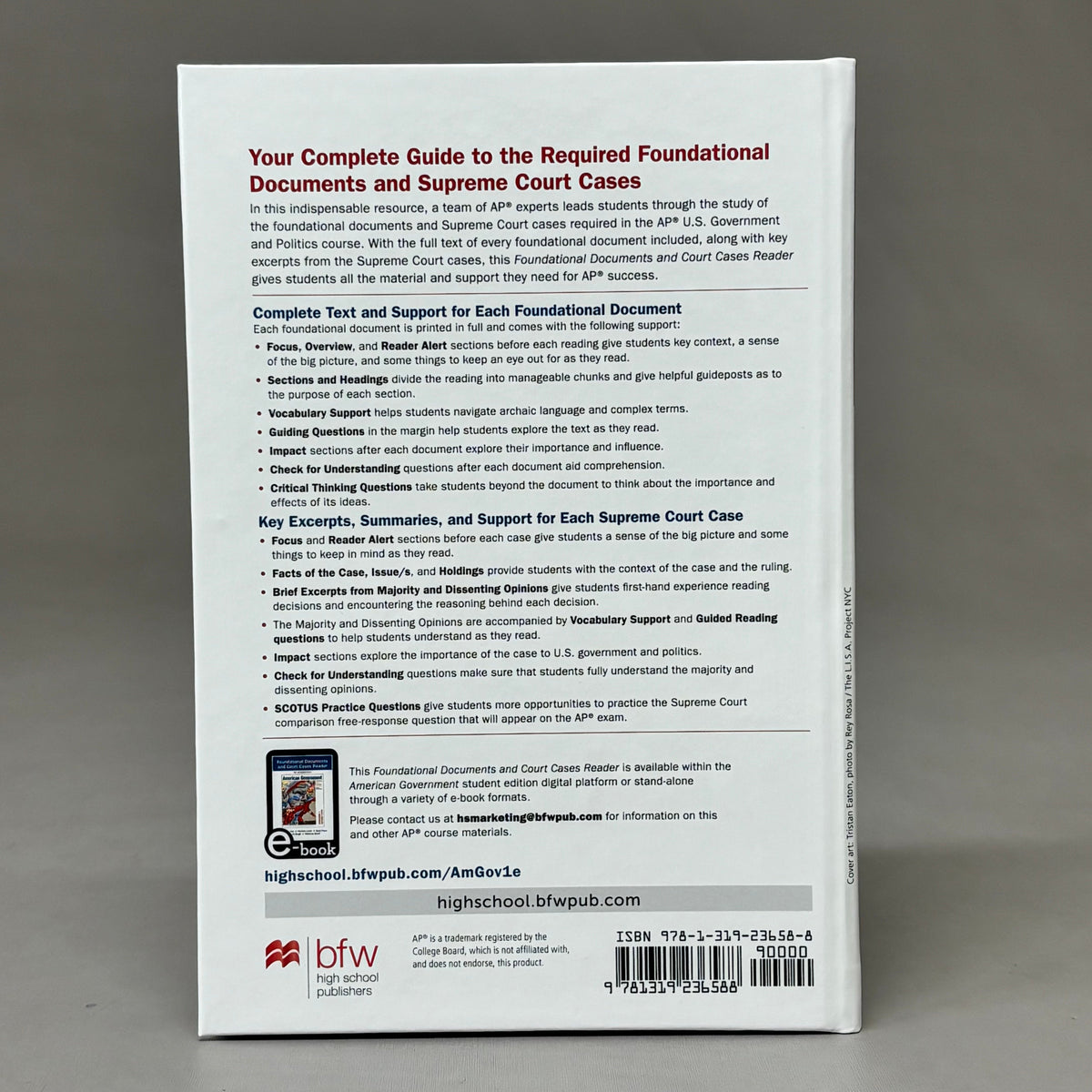 AMERICAN GOVERNMENT Foundational Documents & Court Cases AP Course Hardback