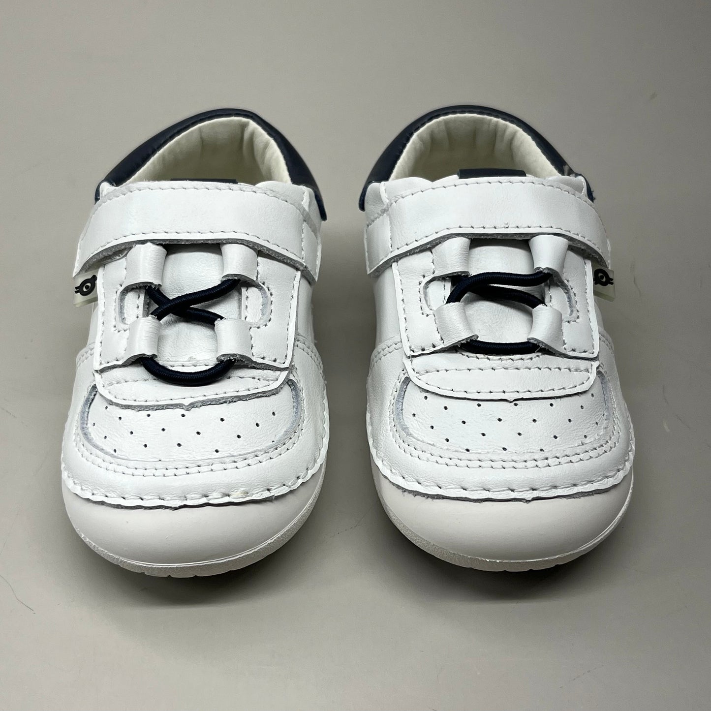 OLD SOLES Baby Rebel Pave Leather Shoe Sz 21 US 5 Snow/Navy #4090