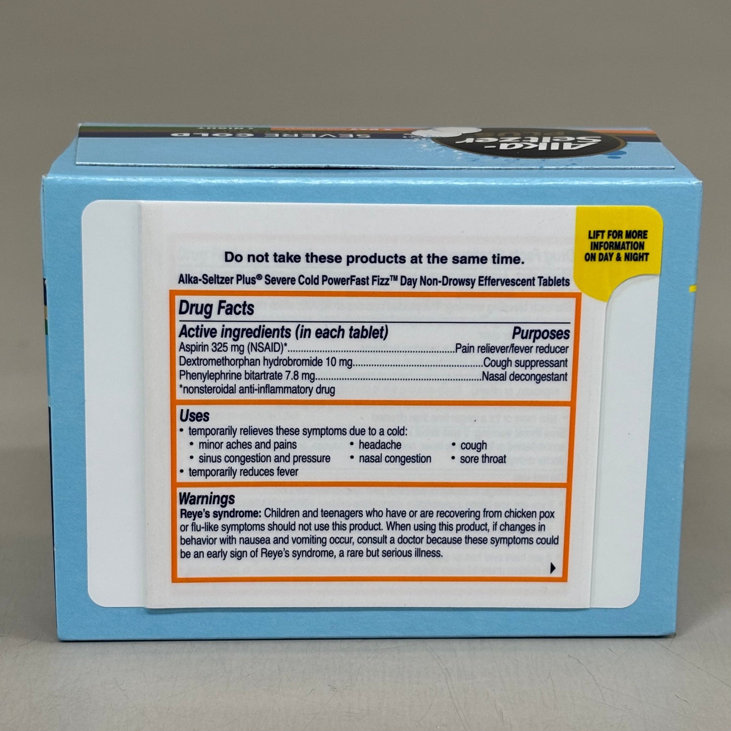 ZA@ ALKA-SELTSER PLUS (2 PACK, 24 TABLETS EACH) Severe Cold 16 Day + 8 Night Tabs BB 03/26 H