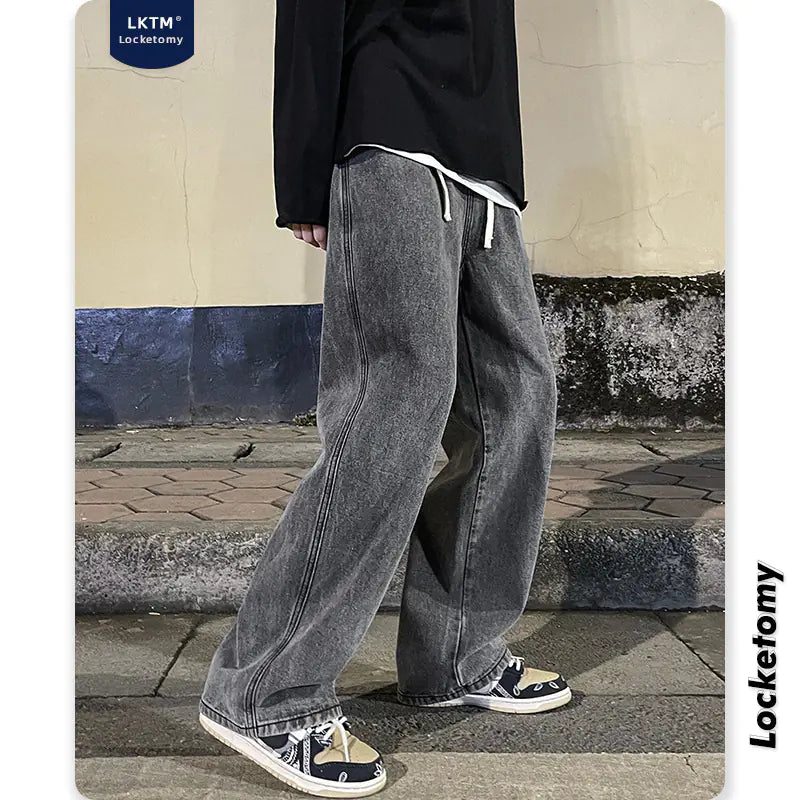 Style Loft Collection Like It Or Love It Loose Fit Denim Wide-Leg Pants