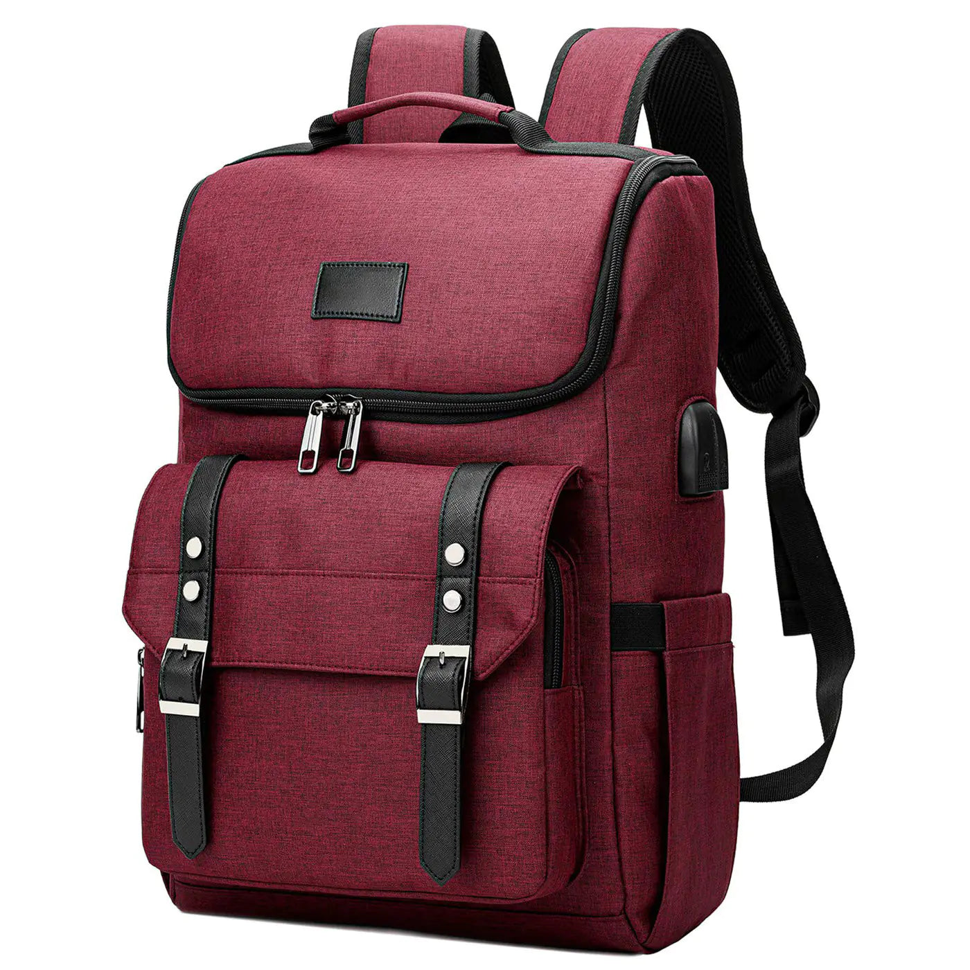 Style Loft Collection CyberStyle Ligne Blanche Travel Backpack with USB Port