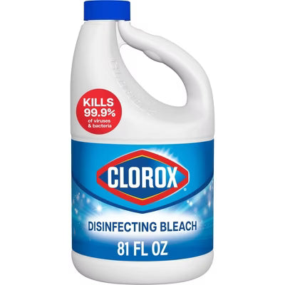 Clorox Disinfecting Bleach, Concentrated Formula, Regular - 81 Fl Oz
