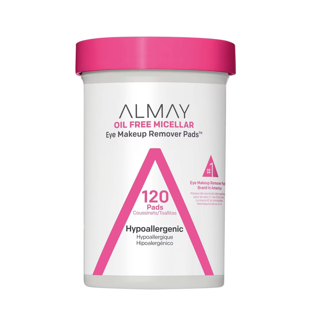 Almay Biodegradable Oil Free Micellar Eye Makeup Remover Pads 120 Ct