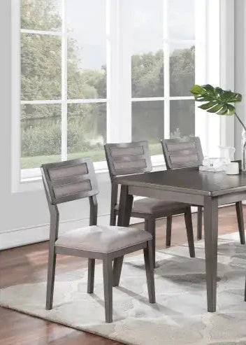 Style Loft Collection Elegant Brown and Grey Dining Side Chairs Set of 2