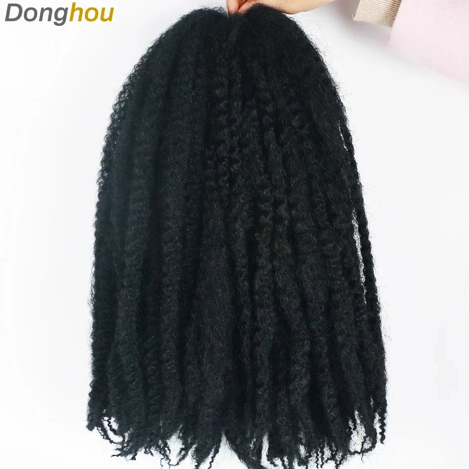 18 Inch Marley Hair for Braids | Afro Kinky Ombre | 30 Strands per Pack