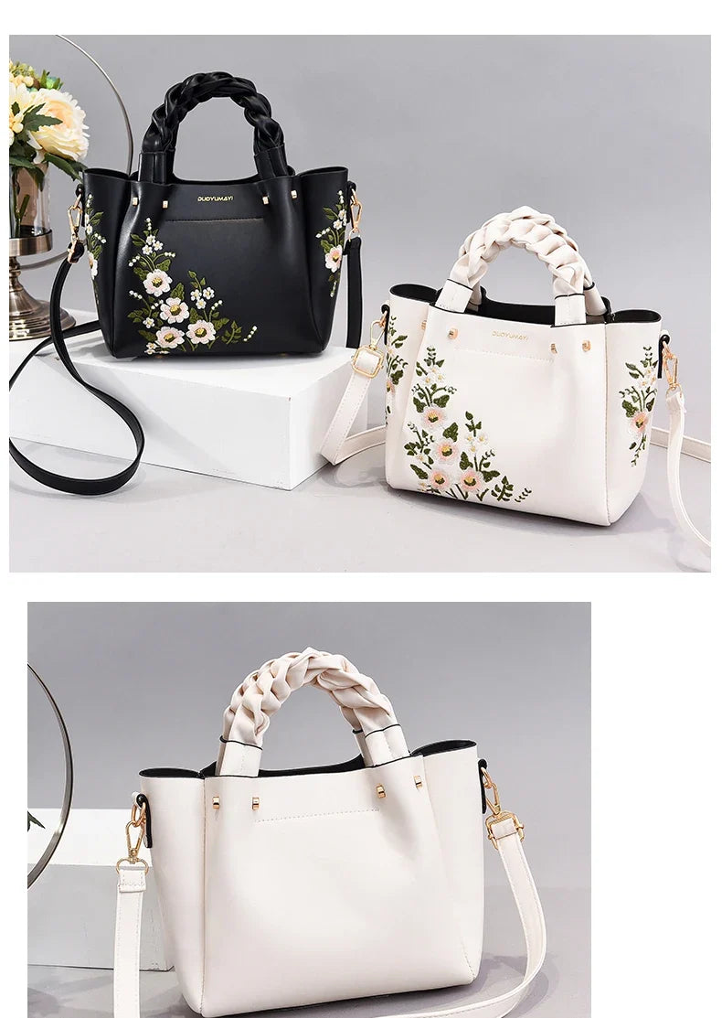 New Luxury Design Women's Pleated Tote Bag | Solid Color Underarm Handbag & Purses (Shoulder Bag, Female Retro Pouch)