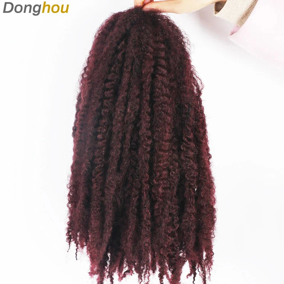 18 Inch Marley Hair for Braids | Afro Kinky Ombre | 30 Strands per Pack
