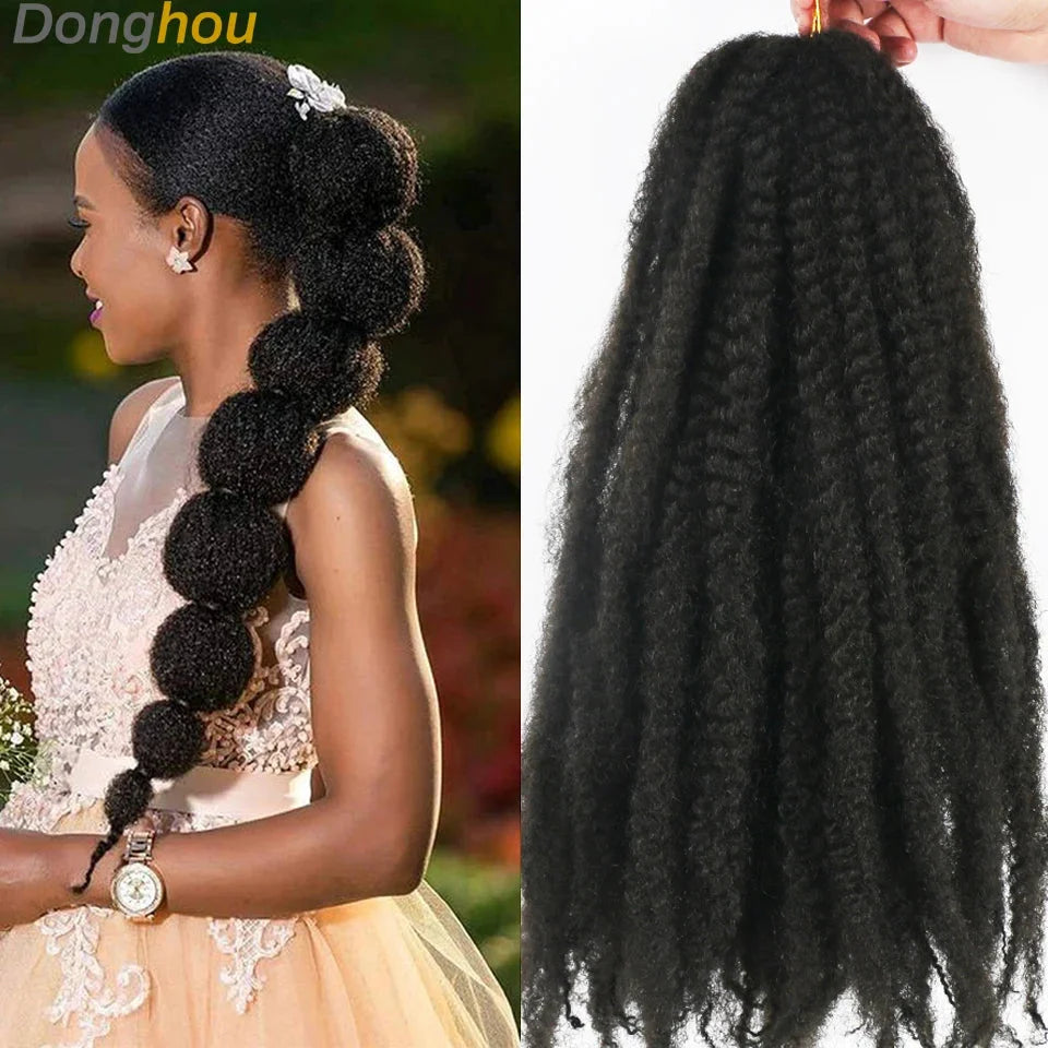 18 Inch Marley Hair for Braids | Afro Kinky Ombre | 30 Strands per Pack