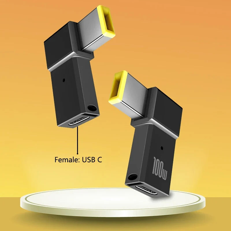 100W USB Type C Fast Charging Adapter Plug Connector Universal USB C Laptop Charger Converter for Dell Asus Hp Acer Lenovo