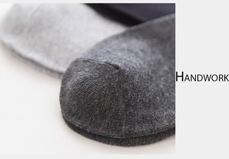 HSS 5/10 Pairs Men's Cotton Blend Socks Black Business Men Socks Soft Breathable Summer Winter for Male Socks Plus Size (6.5-14)