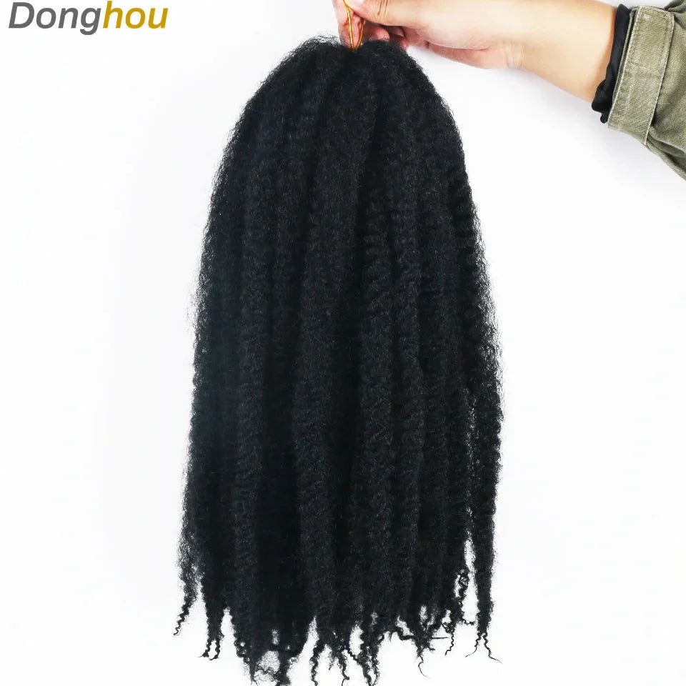 18 Inch Marley Hair for Braids | Afro Kinky Ombre | 30 Strands per Pack