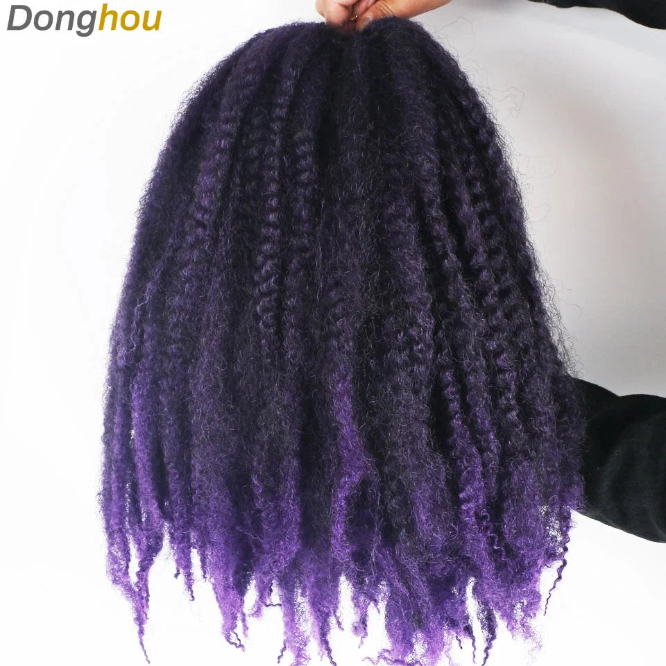 18 Inch Marley Hair for Braids | Afro Kinky Ombre | 30 Strands per Pack