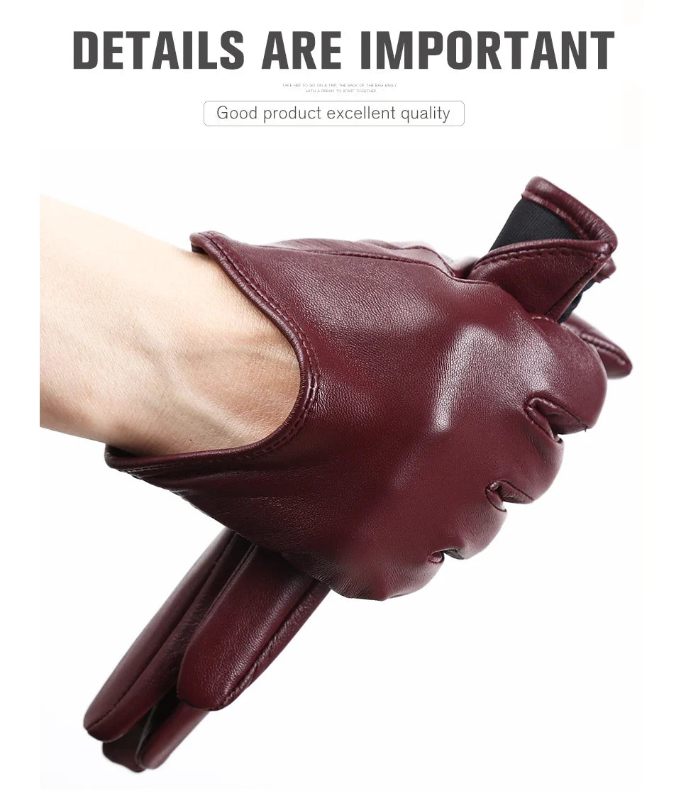 Fashion color Apparel Accessories women's leather gloves,comfortable short Women mitten,warm winter gloves women-2001