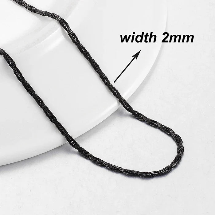 New Fashion Popular Black Necklace Men And Women Hip-Hop Dark Style Classic Jewelry